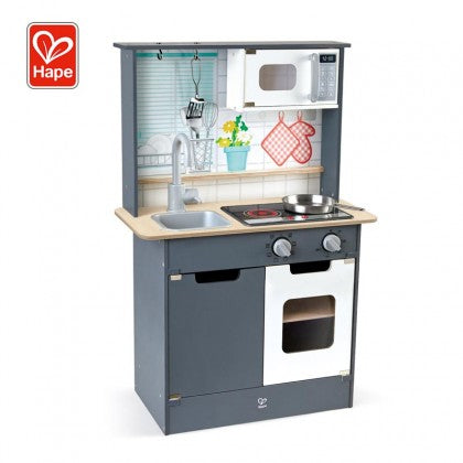 Hape Wooden Kitchen With Lights & Sounds Pretend Play For Kids Age 3 Years+