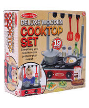 Load image into Gallery viewer, Melissa &amp; Doug Deluxe Wooden Cooktop Set