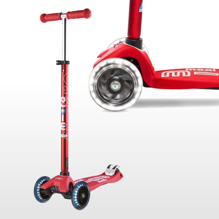 Maxi Micro LED Deluxe Scooter Red