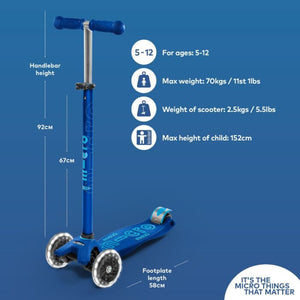 Maxi Micro LED Deluxe Scooter Blue