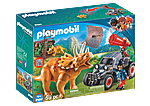 Load image into Gallery viewer, Playmobil Enemy Quad with Triceratops