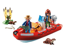 Load image into Gallery viewer, Playmobil Inflatable Boat with Explorers