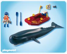 Load image into Gallery viewer, Playmobil Researcher Boat and Whale