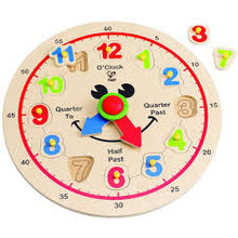 Load image into Gallery viewer, Hape Happy Hour Wooden Clock