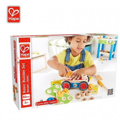 Hape  Basic Builder Set STEM Toy  E3080For Kids Age 3+